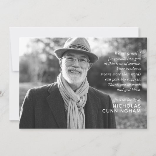 Modernes Memorial: Benutzerdefiniertes Foto und Bo (Vorderseite)