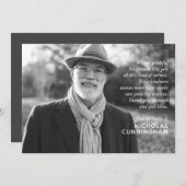 Modernes Memorial: Benutzerdefiniertes Foto und Bo (Vorne/Hinten)