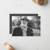 Modernes Memorial: Benutzerdefiniertes Foto und Bo Mitteilungskarte (Vorderseite/Rückseite Beispiel)