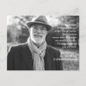 Modernes Memorial: Benutzerdefiniertes Foto und Bo Postkarte (Vorderseite)