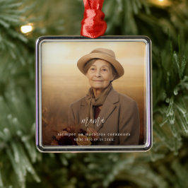 Modernes Memorial Bewahren Spanisches Foto Ornament Aus Metall