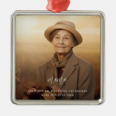 Modernes Memorial Bewahren Spanisches Foto Ornament Aus Metall (Vorne)