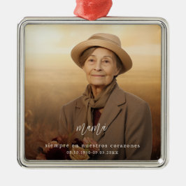 Modernes Memorial Bewahren Spanisches Foto Ornament Aus Metall