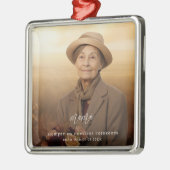 Modernes Memorial Bewahren Spanisches Foto Ornament Aus Metall (Links)