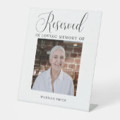 Modernes Memorial Foto Memorial Sign Sockelschild (Vorderseite)