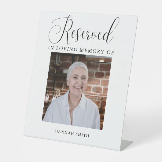 Modernes Memorial Foto Memorial Sign Sockelschild (Vorderseite)