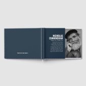 Modernes Memorial für das einfache Foto Schwarz-we Gästebuch (Voll)