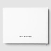 Modernes Memorial für das einfache Foto Schwarz-we Gästebuch (Rückseite)