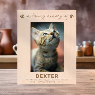 Modernes Memorial für den Verlust von Haustieren Geätzte Rahmen