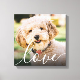 Modernes Memorial für einfache SkriptLiebe Foto-Pe Leinwanddruck