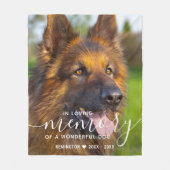 Modernes Memorial für Haustiere Personalisiert in  Fleecedecke (Vorderseite)