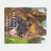 Modernes Memorial für Haustiere Personalisiert in  Fleecedecke (Vorderseite (Horizontal))