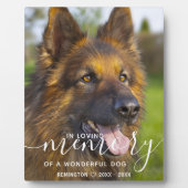 Modernes Memorial für Haustiere Personalisiert in  Fotoplatte (Vorderseite)