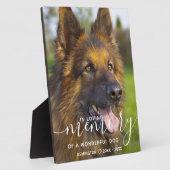 Modernes Memorial für Haustiere Personalisiert in  Fotoplatte (Seite)