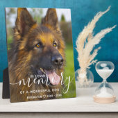 Modernes Memorial für Haustiere Personalisiert in  Fotoplatte (Seite)