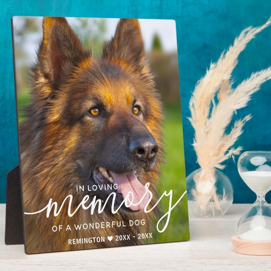 Modernes Memorial für Haustiere Personalisiert in Fotoplatte