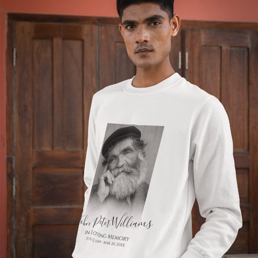 Modernes Memorial für Personalisiertes Foto Sweatshirt