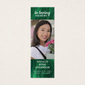 Modernes Memorial Gedicht Smaragdbeerdigung Leseze (Vorderseite)