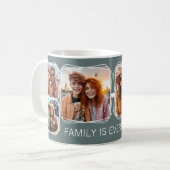 Modernes Memory 6-Foto Collage Template Gray C13 Kaffeetasse (Vorderseite Links)