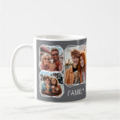 Modernes Memory 6-Foto Collage Template Gray C19 Kaffeetasse (Links)