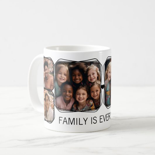 Modernes Memory 6 Fotomaterial Template White C00 Kaffeetasse (Vorderseite Links)