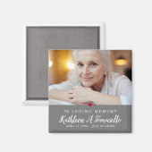 Modernes Memory Beileid Foto Magnet (Vorderseite/Rückseite)