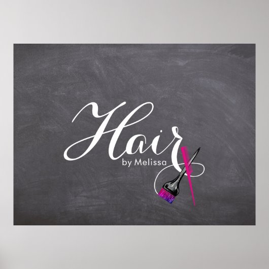Modernes Menu Board Hair Stylist Poster (Vorne)