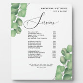 Modernes Menü im Bereich Foliage Greenery Hair Sty Fotoplatte (Vorderseite)