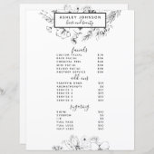 Modernes Menü mit QR Code Schwarz-weiß Wellness-Ce (Vorne/Hinten)