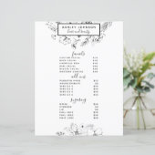 Modernes Menü mit QR Code Schwarz-weiß Wellness-Ce (Stehend Vorderseite)