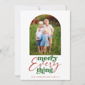 Modernes Merlin Alles Retro Rote Ferien Foto (Vorderseite)