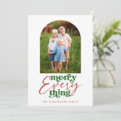 Modernes Merlin Alles Retro Rote Ferien Foto (Stehend Vorderseite)