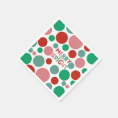 Modernes Merry & Bright Simple Polka Dot Muster Serviette (Ecke)