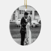 Modernes Merry Holiday Design Keramik Ornament (Rechts)