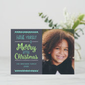 Modernes Merry Little Weihnachten Niedliches Limon (Stehend Vorderseite)