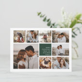 Modernes Merry | Weihnachtsfoto-Collage Card Feiertagskarte (Stehend Vorderseite)