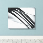 Modernes Messer und Gabel Leinwanddruck (Insitu (Holzboden))