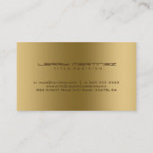 Modernes Metall-Gold-Edelstahl-Look Visitenkarte (Rückseite)