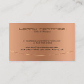 Modernes Metall-Rold-Gold-Design aus rostfreiem St Visitenkarte (Rückseite)