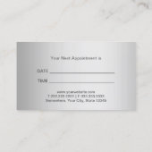 Modernes Metall - Silberzahnarzt Terminkarte (Rückseite)