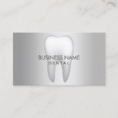 Modernes Metall - Silberzahnarzt Terminkarte (Vorderseite)