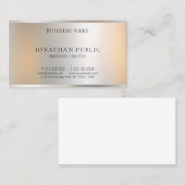 Modernes Metallic Look Minimalistisch Design Elega Visitenkarte (Vorne/Hinten)