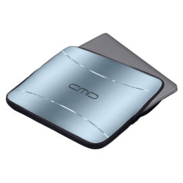 Modernes, metallisch blaues Edelstahl-Aussehen Laptopschutzhülle