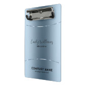 Modernes, metallisch blaues Edelstahl-Aussehen Mini Klemmbrett (Gewinkelt2)