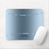 Modernes, metallisch blaues Edelstahl-Aussehen Mousepad (Mit Mouse)