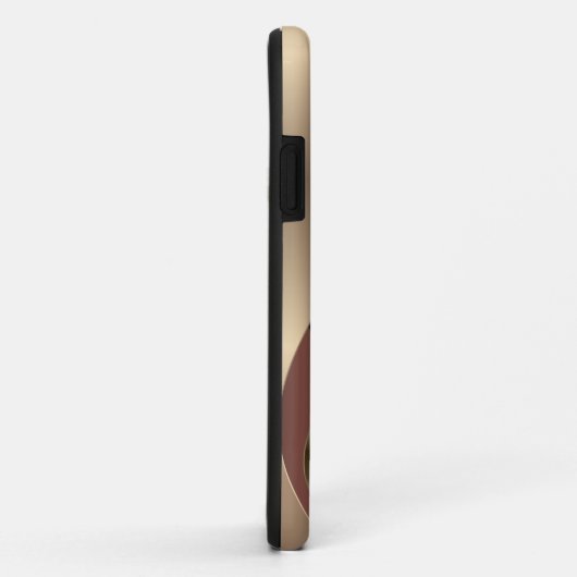 Modernes metallisches Abstraktes Muster mit Monogr Case-Mate iPhone Hülle (Hinten/Rechts)