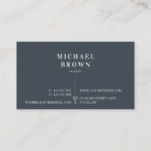 Modernes metallisches Anwesen Visitenkarte (Rückseite)