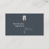 Modernes metallisches Anwesen Visitenkarte (Vorderseite)