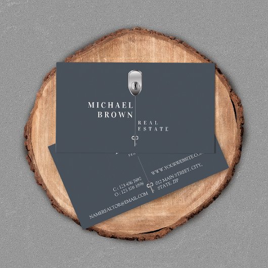 Modernes metallisches Anwesen Visitenkarte