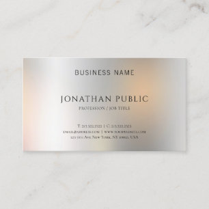 Modernes metallisches Aussehen Elegante einfache V Visitenkarte